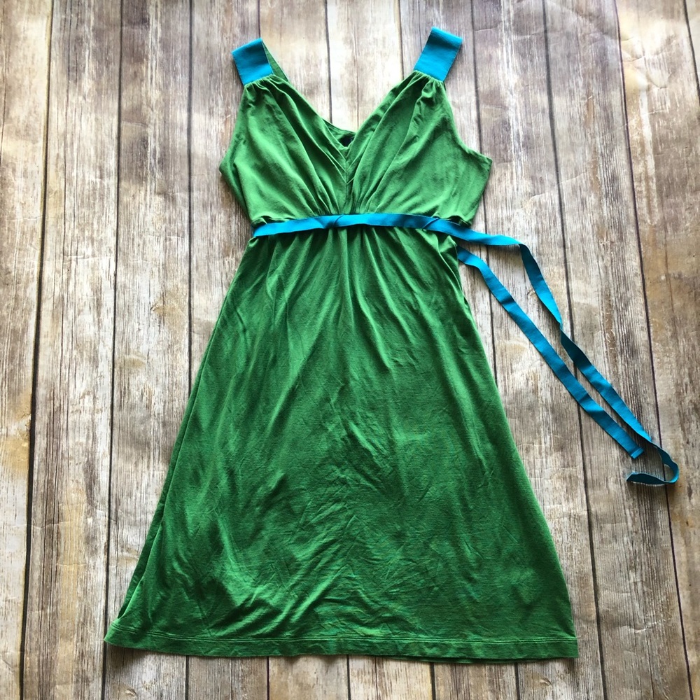 Boden Green and Blue Jersey Dress